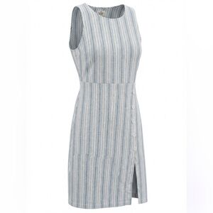 Marine Layer Striped Midi Dress, Blue/White, Size S